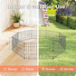 Foldable Dog Playpen 24" Height 8 Panels Metal Exercise Pen No Door - Indoor/Outdoor Puppy Playpen for Small Dogs, Portable Pet Fence for Yard Garden Camping, Black