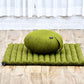 Leewadee Meditation Cushion Set – 1 Round Zafu Meditation Pillow and 1 Square Roll-Up Zabuton Meditation Mat, Pillows Bundle Filled with Kapok