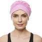 BEEMO Swim Caps for Women Swimming Turban Polyester Latex Lined Pleated for Ladies