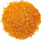 TWINKLING High Luster Crushed Glass Glitter, Broken Glass, Fire Glass Gems Chips for Fire Pit, DIY Resin Art, Epoxy Crafts, Geode Painting, Aquarium Decoration, 6-9mm(370g/13oz.) (Orange Yellow)