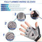 KINGSBOM Breathable Cycling Gloves, Shock-Absorbing Bike Gloves with Light Silicone Gel Pad, Anti-Slip Bicycle Gloves for Men and Women
