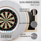 Dart Board Cabinet Set with LED Light; Bristle Dartboard, Built in LED Light, Darts and Chalkboards