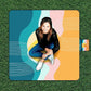 Picnic Blankets Waterproof Foldable, Extra Large 79"x79" Beach Blanket Waterproof Sandproof, 3-Layer Polyester Foldable Portable Outdoor Mat for Park, Camping, Travel, Grass Lawn- Afterglow Rainbow