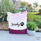 Custom Dog Tote Bag Personalized Dog Mom Gift Dog Toys Totes Pet Gift Custom Pet Bag Gift For Dog Mom Dog Lover Bag (15"L x 15"H x 3"D, Tri-Color Pink)