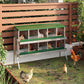 10 Hole Chicken Nesting Box with Roll Out Egg Tray, Rustproof & Ventilated Chicken Laying Boxes for Hens, Chickens, Ducks | Easy-Clean Poultry Coop Accessories, Green with Stand