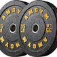 2 Inch Bumper Plates，10-500lbs，Barbell Rubber Olympic Weight Plates Set for Home Gym, Strength Training & Weight Lifting, Multiple Options Colors
