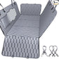 Back Seat Extender for Dogs-Supports 400lb,Waterproof Dog Car Seat Cover Hard Bottom-Detachable,600D Heavy Duty Scratch Proof Nonslip Soft,Dog Hammock for Car,SUVs-Grey