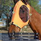 Horse Fly Mask with Ears, UV Protection Mask for Horses, Elasticity Mask with Big Mesh Eye Covers, Snug Fitting Comfortable Lightweight Red Orange Cob