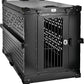 Heavy Duty Fully Collapsible Powder-Coated Aluminum Dog Crate - Large (Black)