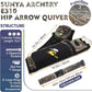 SUNYA Archery Hip Quiver for Arrows. Includes 3 Tubes Arrow Holder, Accessories Pockets and Waist Belt. Fit for Compound and Recurve Bow Practice.