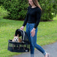 Pet Gear No-Zip View 360 Pet Safety Carrier & Car Seat for Small Dogs & Cats Push Button Entry, View 360 20-inch, Onyx