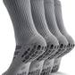 CWVLC Grip Socks Soccer - Cushioned Non-Slip Grippy for Men & Women Athletic - Barre Hospital Sticky Slipper Socks