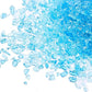 TWINKLING High Luster Fire Glass Gravel Stone Glitter,Broken Glass,Fire Gems Chips,Crushed Glass for Fire Pit Crafts Resin Art Aquarium Garden Decoration,3-6mm,1-Pound Jar (Ocean Blue)
