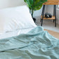 Salt Earth GOTS Certified 100% Organic Cotton Throw Blanket, 55" X 60" Blankets & Throws for Bed, Throw Blanket for Couch,Modern & Cozy Blanket, All Seasons Waffle Blanket, Soft Blanket (Silver Blue)