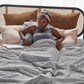 Bedsure 100% Cotton Large Blanket Oversized King for Bed - Breathable Thick Waffle Weave Blanket for Summer, Couch Cover, Grey, 120x94 inches