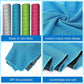 Shellwei 80 Pcs Cooling Towel Bulk 40 x 12 Inch Double Layer Microfiber Chilly Cold Towel for Neck Gym Yoga Running Workout Sports(Rose Red, Light Blue, Green, White)