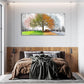 Jiuqinghua Canvas Prints Wall Art Decor Large Four Seasons Tree Picture 1 Panel Spring Summer Autumn Winter Tree Painting Artwork for Dining Room Kitchen Home Decor Stretched and Framed Ready to Hang