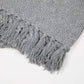 Arkwright Common Ground Bulk Blankets - Pack of 12 - Reversible 100% Cotton All Season Lightweight Couch Bed Throws for Wedding Guests, Travel, and Outdoor Events, 50 x 70 in, Grey