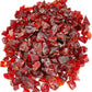 TWINKLING High Luster Fire Glass Gravel Stone,Broken Glass,Fire Pit Glass,Crushed Glass for Fireplace Pit Aquarium Garden Decoration,1-3cm,2-Pound Jar (Red)