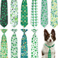 PET SHOW 10 Pack St. Patrick's Day Big Dog Ties Neckties for Large Breed Dogs XL Adjustable Holiday Grooming Accessories Neck Ties Bowties Girl Boy Pets Festival Costumes Wedding Party Gift Favor