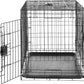 Amazon Basics Durable, Foldable Metal Wire Dog Crate with Tray, Double Door, 36 x 23 x 25 in, Black