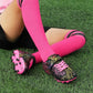 brooman Kids Firm Ground Soccer Cleats Girls Football Cleats with Shin Guards and Soccer Socks