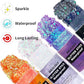 MEICOLY Clear White Face Body Glitter Stick,Hair Glitter Stick for Kids and Women,Sparkle Chunky Glitter Makeup,Waterproof Face Glitter for Party Rave Festival