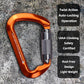 SEPEAK UIAA 30kN Climbing Carabiner Clips, Professional Heavy Duty Twist Locking Carabiners for Climbing,Mountaineering, Rappelling, Camping, Hiking, Swings, Large D Ring Hooks