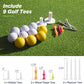 Golfguru Golf Mat, 5x4ft/5x5ft Dense Elite Golf Hitting Mats Practice with 10 Balls, 9 Tees, Heavy Duty Artificial Hitting Training Matt for Backyard Driving Chipping Indoor Outdoor Simulators