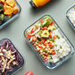 [5-Packs, 36 Oz.] Glass Meal Prep Containers with Locking Lids Glass Food Containers,Airtight Lunch Container,Microwave, Oven, Freezer and Dishwasher (4.5 Cup, White)