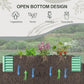 Domi Raised Garden Beds Outdoor, 8x4x1.5Ft Thickening Tall Metal Rectangular Deep Root Box Planter for Vegetables, Flowers, Herbs, and Succulents 1.5" Deep w/ 342 Gallon Capacity - Green