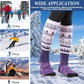 3 Pairs Merino Wool Ski Socks Thermal Warm Winter Thick Knee High Snowboarding Skiing Socks for Women Men