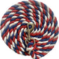 Majestic Ally Pack of 2 Solid Cotton Lead Rope for Horses & Livestock – 10 Foot Long and 5/8 inch Thick - Replaceable Heavy-Duty Satin Bolt Snap – Handmade – Soft, Broken in Feel (Patriotic)