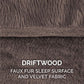 Furhaven Orthopedic Dog Bed for Large Dogs w/ Removable Bolsters & Washable Cover, For Dogs Up to 125 lbs - Faux Fur & Velvet Sofa - Driftwood Brown, Jumbo Plus/XXL