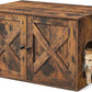 Feandrea Cat Litter Box Enclosure, Litter Box Furniture Hidden with Removable Divider, Indoor Cat House, End Table, 31.5 x 20.9 x 19.7 Inches, Rustic Brown UPCL002X01