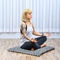 Leewadee Zabuton Seating Cushion – Square Floor Seat for Meditation Exercises, Light Yoga Mat Filled with Kapok
