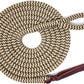 Double Braid Lead Rope with Eye Splice Loop, 12-14FT Lengths (Brown with Beige, 12 ft.)