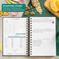 Clever Fox Food Journal Spiral - Daily Food Diary, Meal Prep Planner to Track Calories & Nutrients, Weight Loss Tracker Notebook (Black)