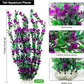 20.47 Inch Tall Aquarium Plants – Large Lifelike Artificial Fish Tank Decorations, 2 Pcs Fish Tank Plants Plastic，Durable & Safe for Freshwater/Saltwater Aquariums (Purple (Style C))