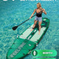 Feelfire11'x34” Extra Wide Inflatable Paddleboard, Stand-up Paddle Board for Adults, 420lb Capacity for Yoga/Fishing/Family, EVA Deck, US Fin, High-Pressure Pump, Storage Backpack, Safety Leash