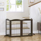 Spirich Freestanding Wire Pet Gate for Dogs, 30 inches Tall Dog Gate for The Houes, Doorway, Stairs, Pet Puppy Safety Fence,Set of Support Feet Included (Espresso, 4 Panels) ASIN: B07T8Z8NKL