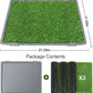 Product Image Dog Grass Pad with Tray: 3 Pack Grass Pee Pads for Dogs Potty for Puppy Training, Artificial Turf for Dogs with Collection Tray for Indoor /Outdoor /Patio /Balcony, 22"x18" Grey