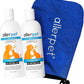 Allerpet Cat Dander Remover w/Free Applicator Mitt - Effective Cat Dander Reduction - Anti Allergen Solution Made in USA - 2 Pack (12oz)