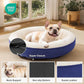Love's cabin Round Donut Cat and Dog Cushion Bed, 30in Pet Bed for Medium or Large Dogs, Anti-Slip & Water-Resistant Bottom, Soft Durable Fabric Pet beds, Washable Calming Cat & Dog Bed Navy