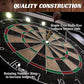 Barrington Dartboard Multiple Styles Pre-Assembled Wood Dartboard Cabinet Collection with 18” Bristle Dartboard & Steel Tip Dart Set, Perfect for Cricket Games