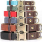 Didog Soft PU Leather Dog Collars for Small Dogs,Classic Adjustable Dog Collars with Quick Release Metal Buckle,Easy Clean and Comfortable with Nylon Lining,Black,S Neck 10-15"