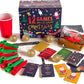 Gutter Games 12 Games of Christmas - 12 Hilarious Holiday Activities [Family Party Games Pack for Kids, Teens & Adults] - by Beat That! Game - Multicolor