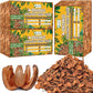 Zeedix 6 Pack Coco Husk Chips for Plants(6.6LB), 100% Organic Coconut Chips Mulch with Low EC & PH Balance, All Purpose for Indoor Plant Flowers Herbs Vegetables, Reptiles Terrarium Tanks Substrate