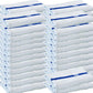 Towels N More 24x48 Soft Poolside Towels - 48 Large Super Absorbent Pool Towel White and Blue Center Stripe - Ideal for Home, Pool, Spa, Gym, Hotel, Motel Rental Room Use - 100% Cotton Bath Towels