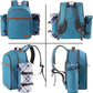 Apollo Walker Picnic Backpack Set for 2 Person with Cooler Compartment, Detachable Bottle/Wine Holder, Fleece Blanket, Plates and Cutlery Set (Teal)